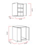 Hanah Home Armario de Baño Blanco con Almacenamiento, Tablero Melamina, 70x90x65cm